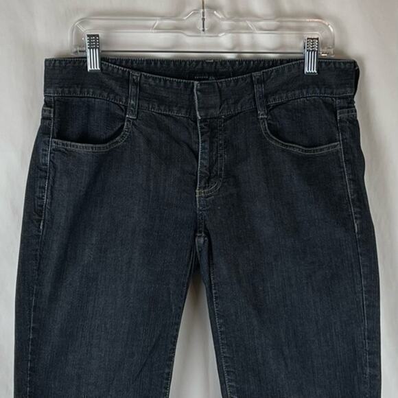 Banana Republic Skinny Leg Dark Wash Crop Boho Jeans Size 6 - Picture 2 of 12